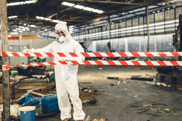 Professional Sewage Cleanup technician working in North Miami Beach, FL